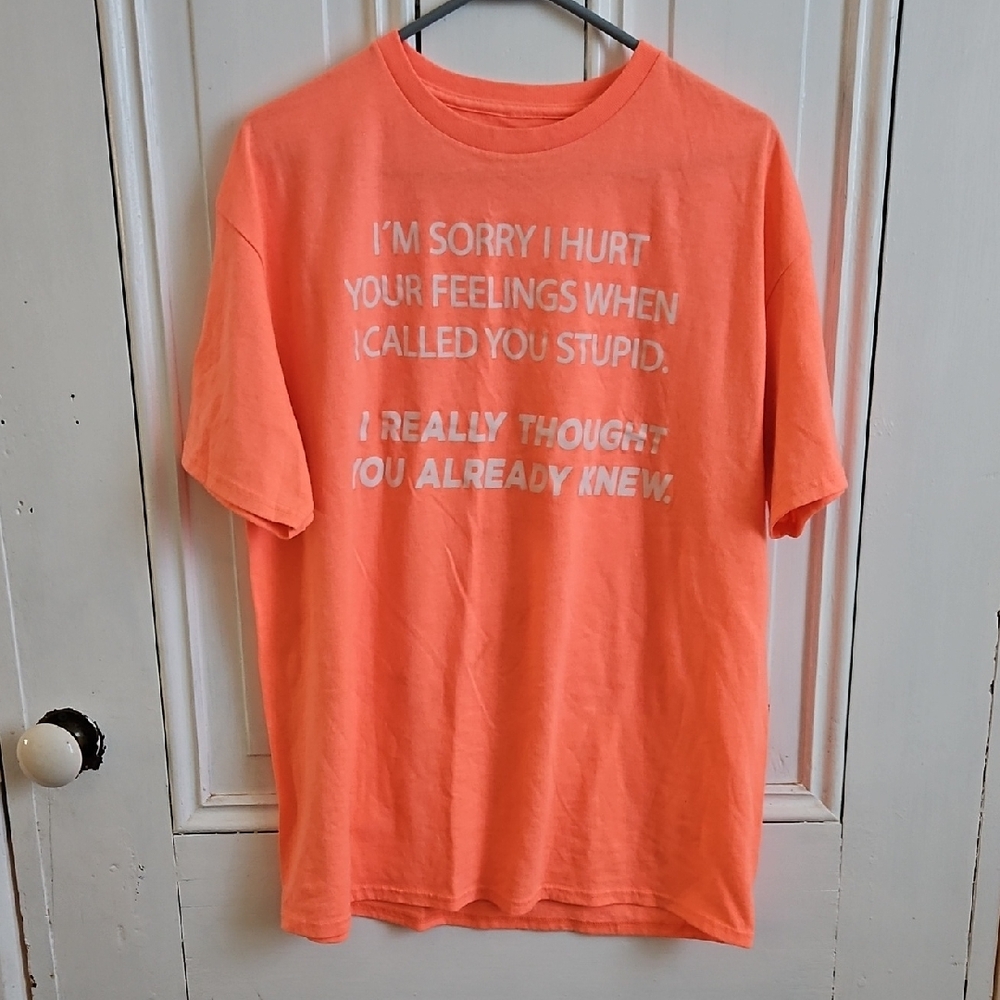 Vibrant Coral Statement Tee